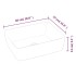 Lavabo rectangular de cerámica blanco 48x37x13