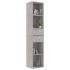 Estantería madera contrachapada gris hormigón 36x30x171