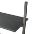 Estantería inclinada de 4 baldas negro 64x34x150,5