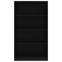 Estantería de 4 niveles madera contrachapada negra 80x24x142