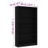 Estantería de 4 niveles madera contrachapada negra 80x24x142