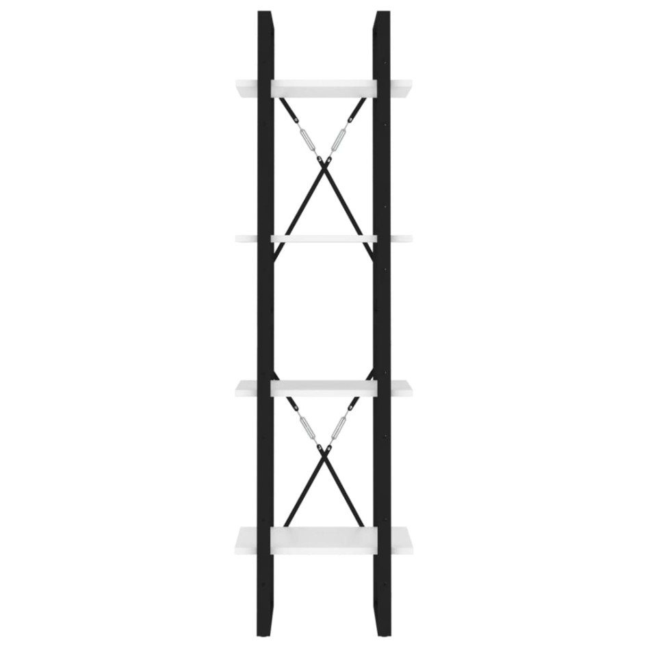 Estantería 4 niveles madera contrachapada blanco 40x30x140