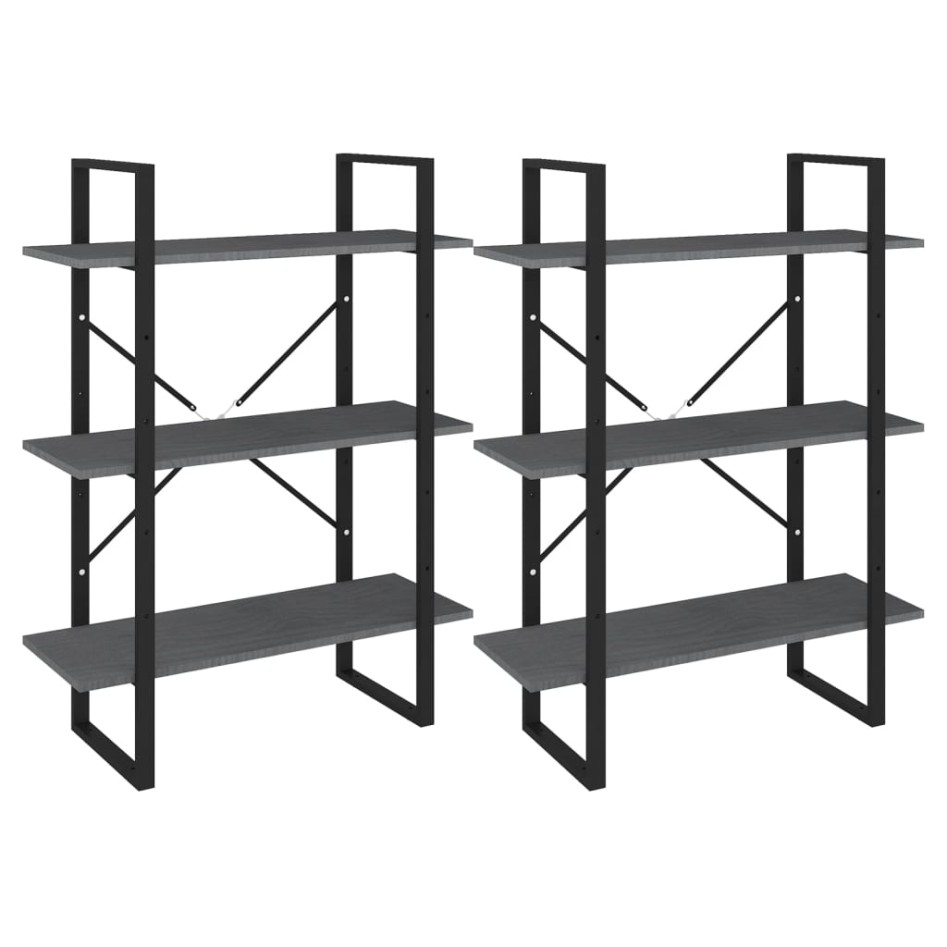 Armario alto madera maciza de pino gris 80x30x210