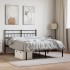Estructura cama sin colchón con cabecero metal negro 140x190