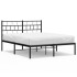 Estructura cama sin colchón con cabecero metal negro 140x190