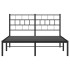 Estructura cama sin colchón con cabecero metal negro 140x190