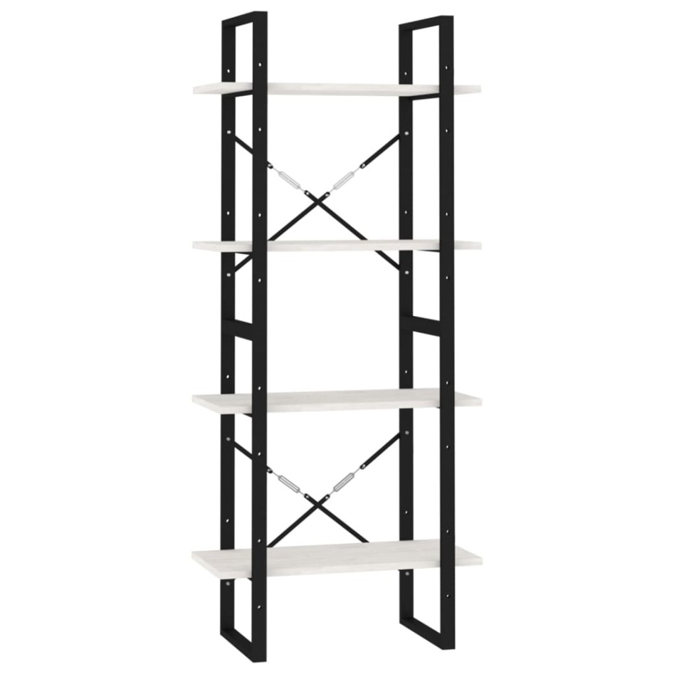 Estantería 4 niveles madera maciza de pino blanco 60x30x140