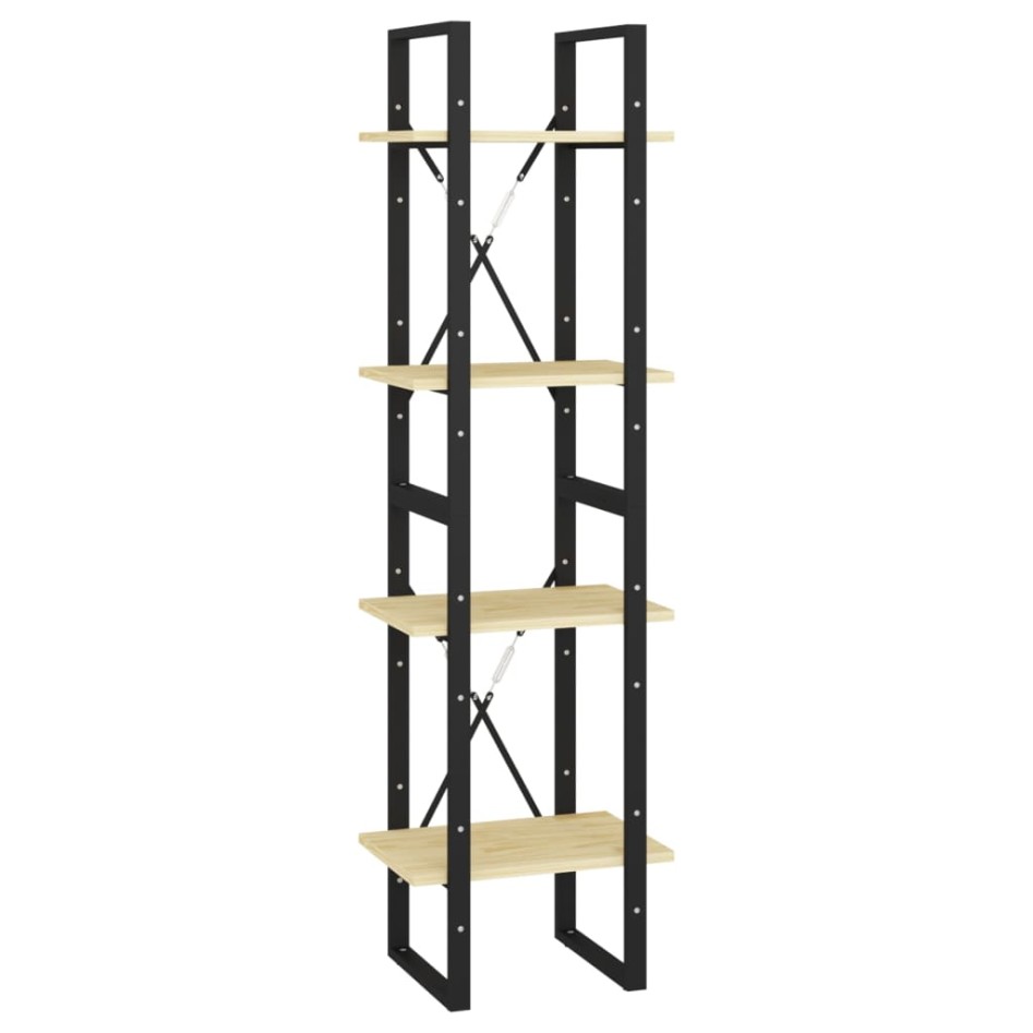 Estantería de 4 niveles madera maciza de pino 40x30x140