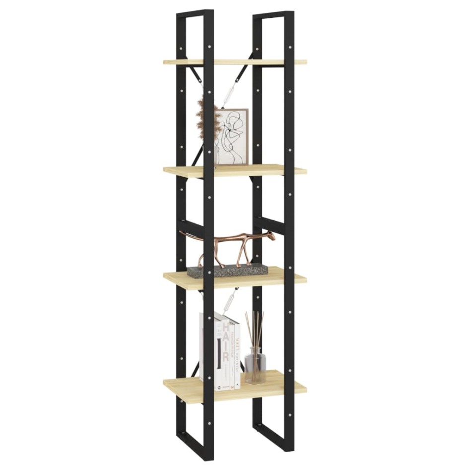 Estantería de 4 niveles madera maciza de pino 40x30x140