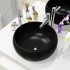 Lavabo redondo de cerámica negro 40x15