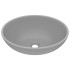 Lavabo de lujo ovalado cerámica gris claro mate 40x33