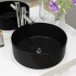 Lavabo redondo de cerámica negro 40x15