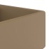 Lavabo lujoso cuadrado rebosadero cerámica crema mate 41x41