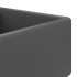 Lavabo lujoso cuadrado rebosadero cerámica gris oscuro 41x41