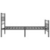 Estructura cama sin colchón con estribo metal negro 75x190