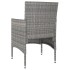 Conjunto de silla de jardín y taburete 4 piezas ratán PE