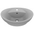Lavabo lujoso ovalado con rebosadero cerámica gris claro