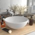 Lavabo de lujo redondo cerámica blanco mate 32,5x14