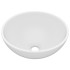 Lavabo de lujo redondo cerámica blanco mate 32,5x14