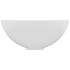 Lavabo de lujo redondo cerámica blanco mate 32,5x14