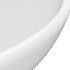 Lavabo de lujo redondo cerámica blanco mate 32,5x14