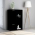 Armario almacenamiento madera contrachapada negra 60x29,5x90