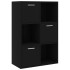 Armario almacenamiento madera contrachapada negra 60x29,5x90