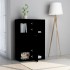 Armario almacenamiento madera contrachapada negra 60x29,5x90