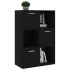 Armario almacenamiento madera contrachapada negra 60x29,5x90