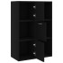 Armario almacenamiento madera contrachapada negra 60x29,5x90
