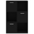 Armario almacenamiento madera contrachapada negra 60x29,5x90