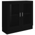 Vitrina de madera contrachapada negro 82,5x30,5x80
