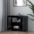 Vitrina de madera contrachapada negro 82,5x30,5x80