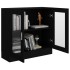 Vitrina de madera contrachapada negro 82,5x30,5x80
