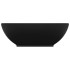 Lavabo de lujo ovalado cerámica negro mate 40x33