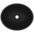 Lavabo de lujo ovalado cerámica negro mate 40x33