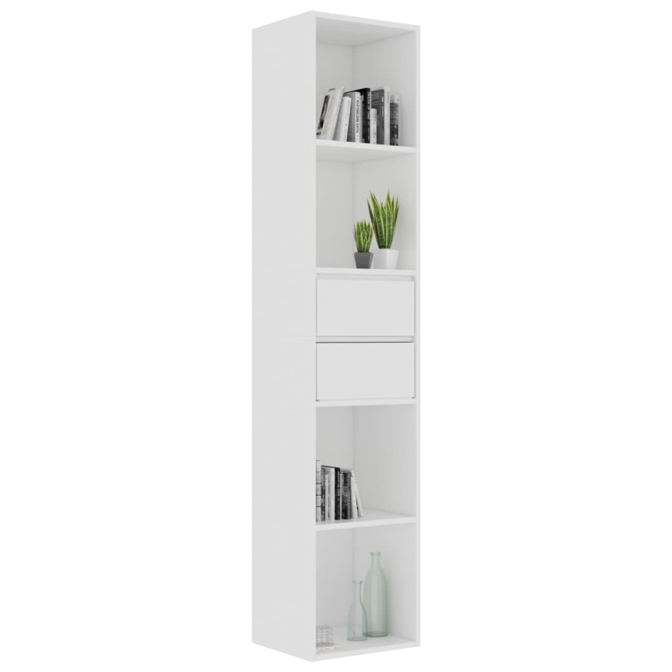 Estantería librería madera contrachapada blanco 36x30x171
