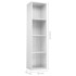 Estantería de libros contrachapada blanco brillo