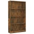Estantería 4 niveles madera color roble ahumado 80x24x142