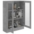 Vitrina de madera contrachapada gris hormigón 82,5x30,5x115