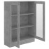 Vitrina de madera contrachapada gris hormigón 82,5x30,5x115