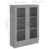 Vitrina de madera contrachapada gris hormigón 82,5x30,5x115