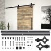 Kit de herrajes para puertas correderas SKIEN acero negro 183cm
