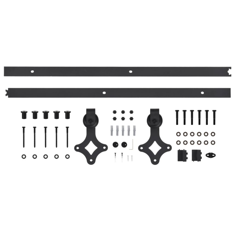 Kit de herrajes para puertas correderas SKIEN acero negro