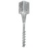 Picas de tierra 6 unidades acero galvanizado plateado 9x9x56