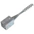 Picas de tierra 6 unidades acero galvanizado plateado 9x9x56