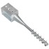 Picas de tierra 6 unidades acero galvanizado plateado 9x9x56