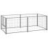 Perrera de acero plateado 200x100x70