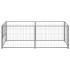 Perrera de acero plateado 200x100x70