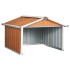 Cobertizo para cortacésped acero galvanizado marrón 92x97x63